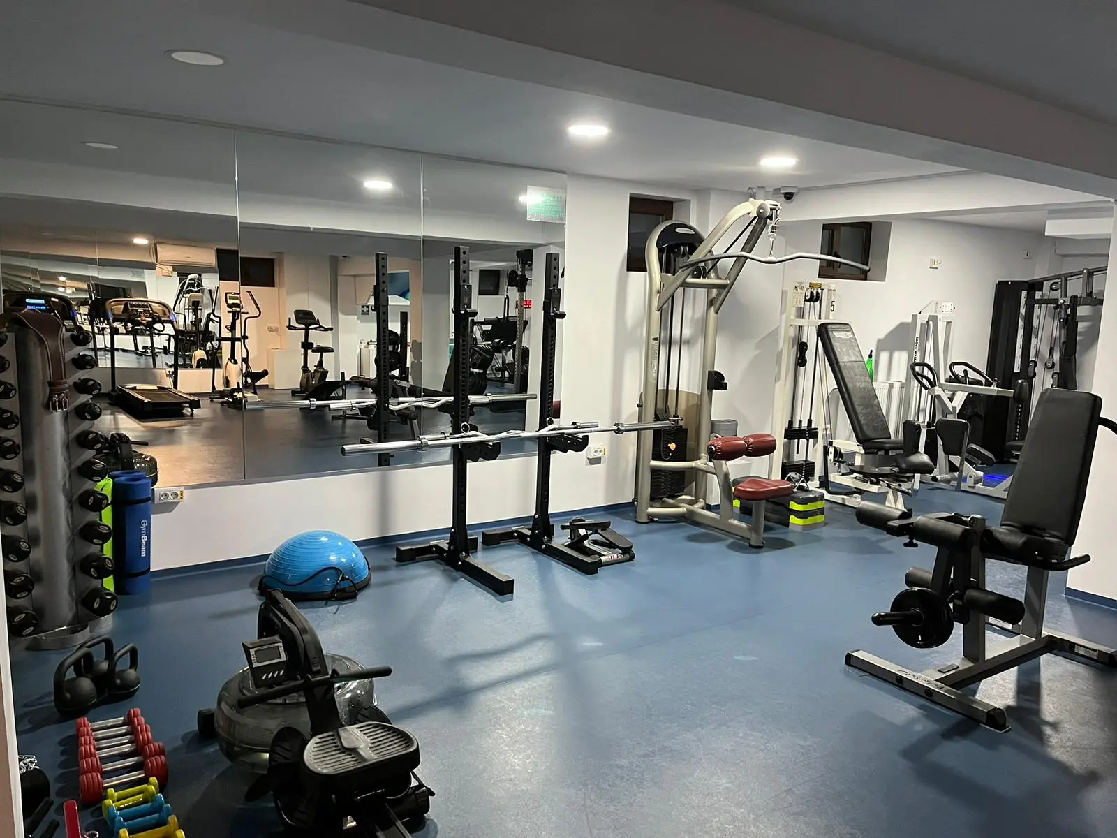 Dumbbells rack close up